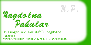 magdolna pakular business card